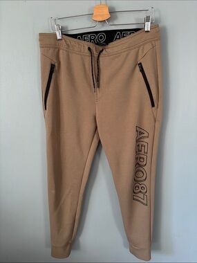 AERO by Aeropostale Men's Tan Jogger Sweatpants